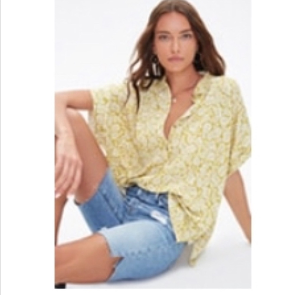 Boxy paisley print shirt Forever 21 NWT
